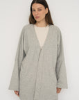 French Terry Cotton Blend Jacket - Grey Marle