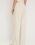 French Terry Wide Leg Pants - Bone