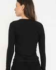 Long Sleeve Fitted Scoop Neck Top