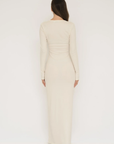 Long Sleeve Henley Maxi Dress