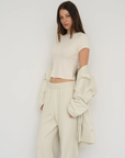 French Terry Wide Leg Pants