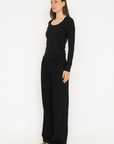 French Terry Wide Leg Pants