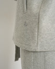 French Terry Cotton Blend Jacket - Grey Marle