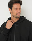 Organic Cotton Zip-Up Hoodie - Black