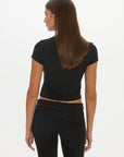 Carly Baby Tee - Black