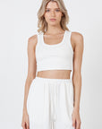 Como Crop Top - White