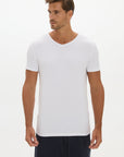 Fitted V-Neck T-Shirt - White