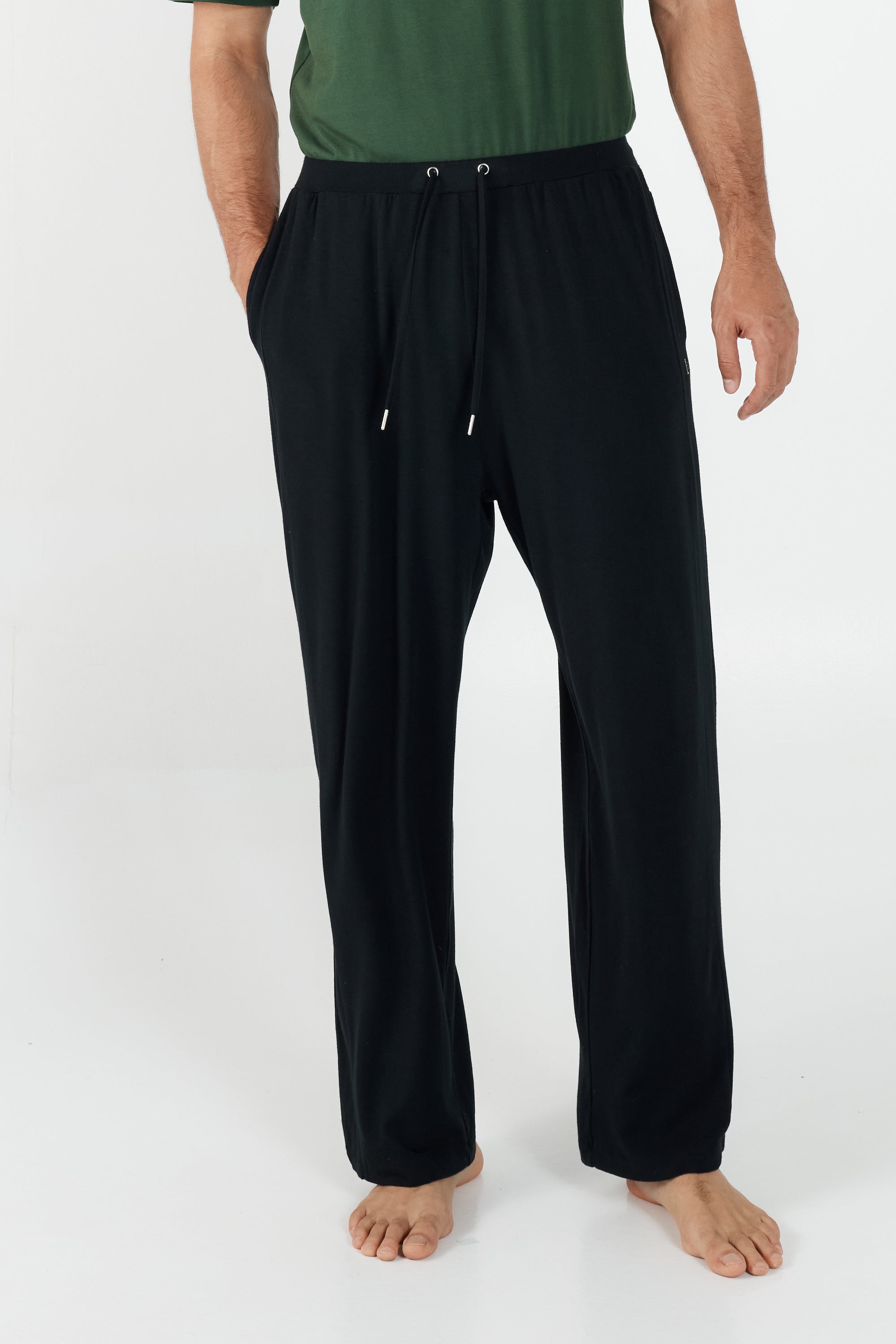 Pantalon long à cordon de serrage - Noir