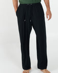 Pantalon long à cordon de serrage - Noir