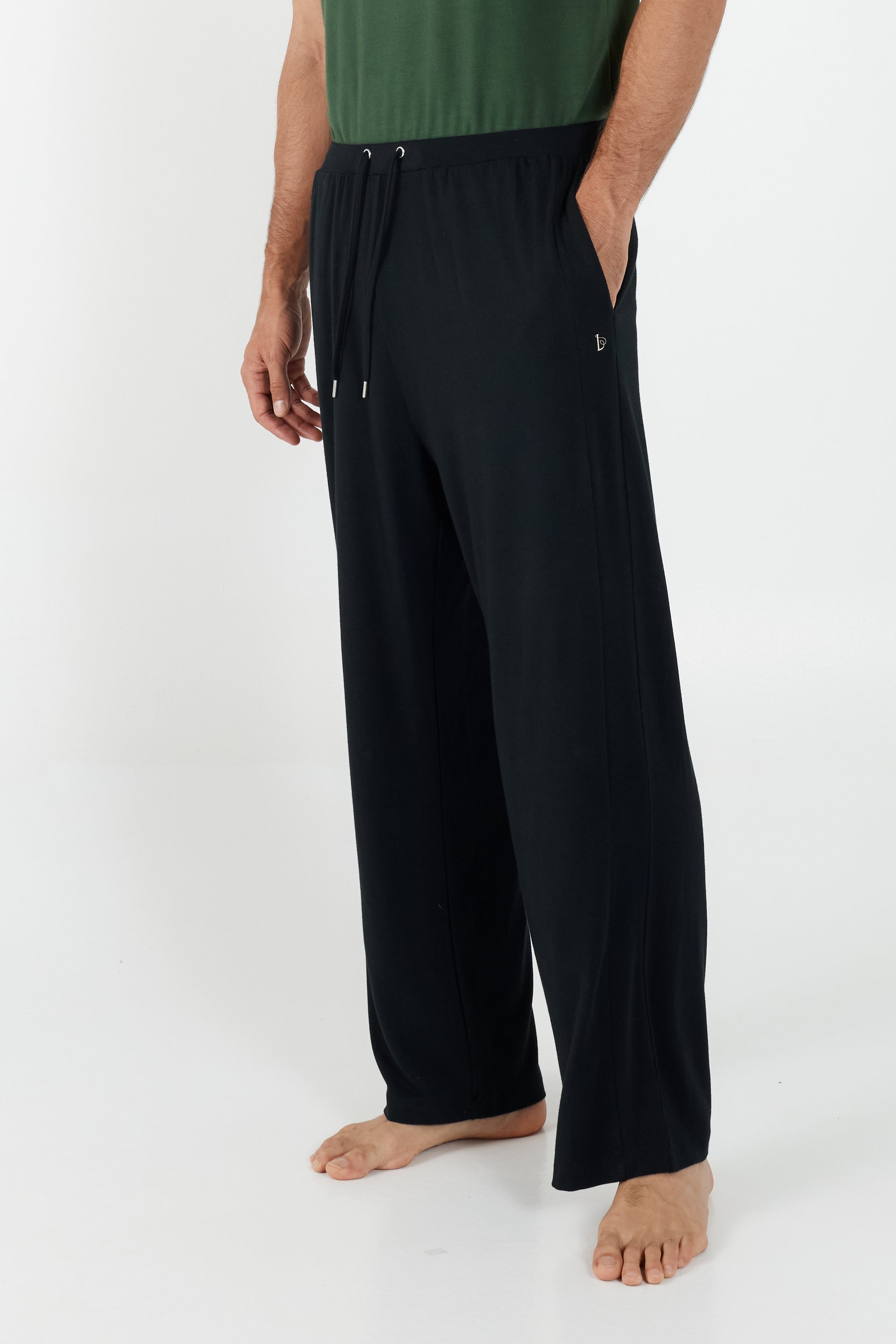 Pantalon long à cordon de serrage - Noir