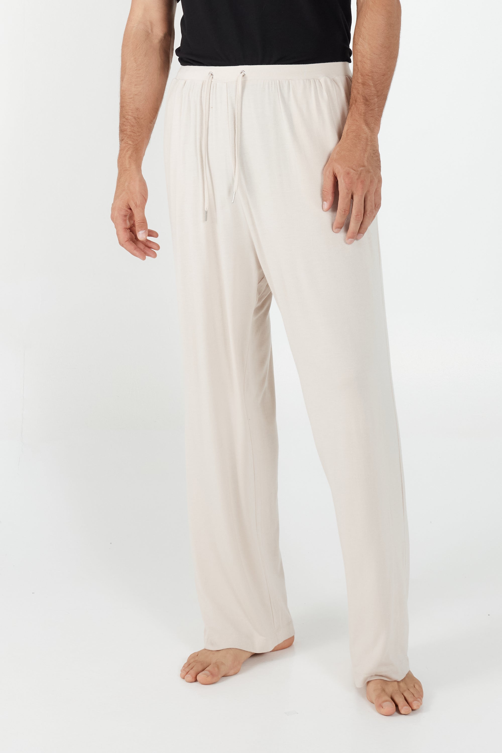 Pantalon long à cordon de serrage - Beige
