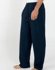 Pantalon long à cordon de serrage - Bleu marine
