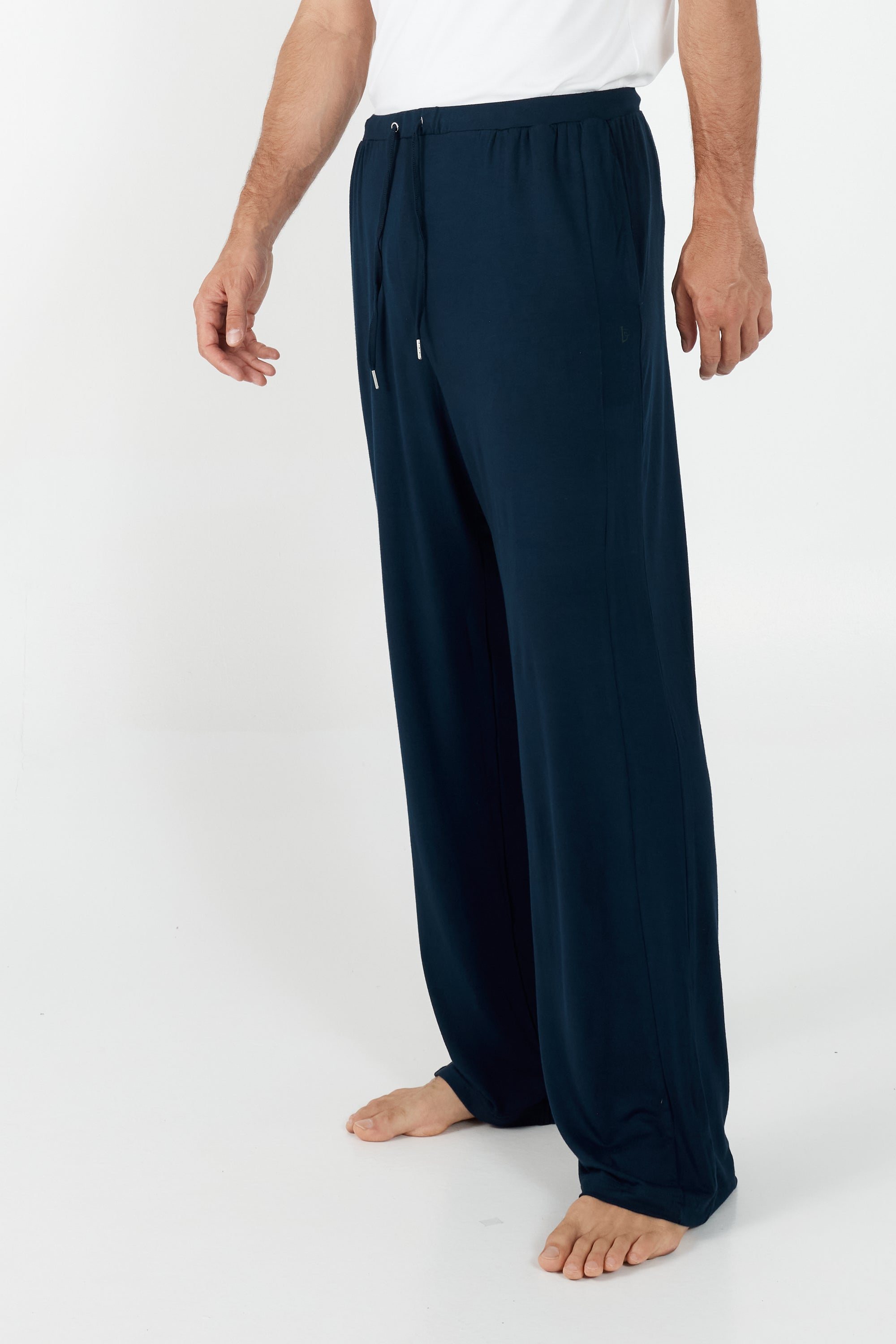 Pantalon long à cordon de serrage - Bleu marine