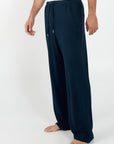 Pantalon long à cordon de serrage - Bleu marine