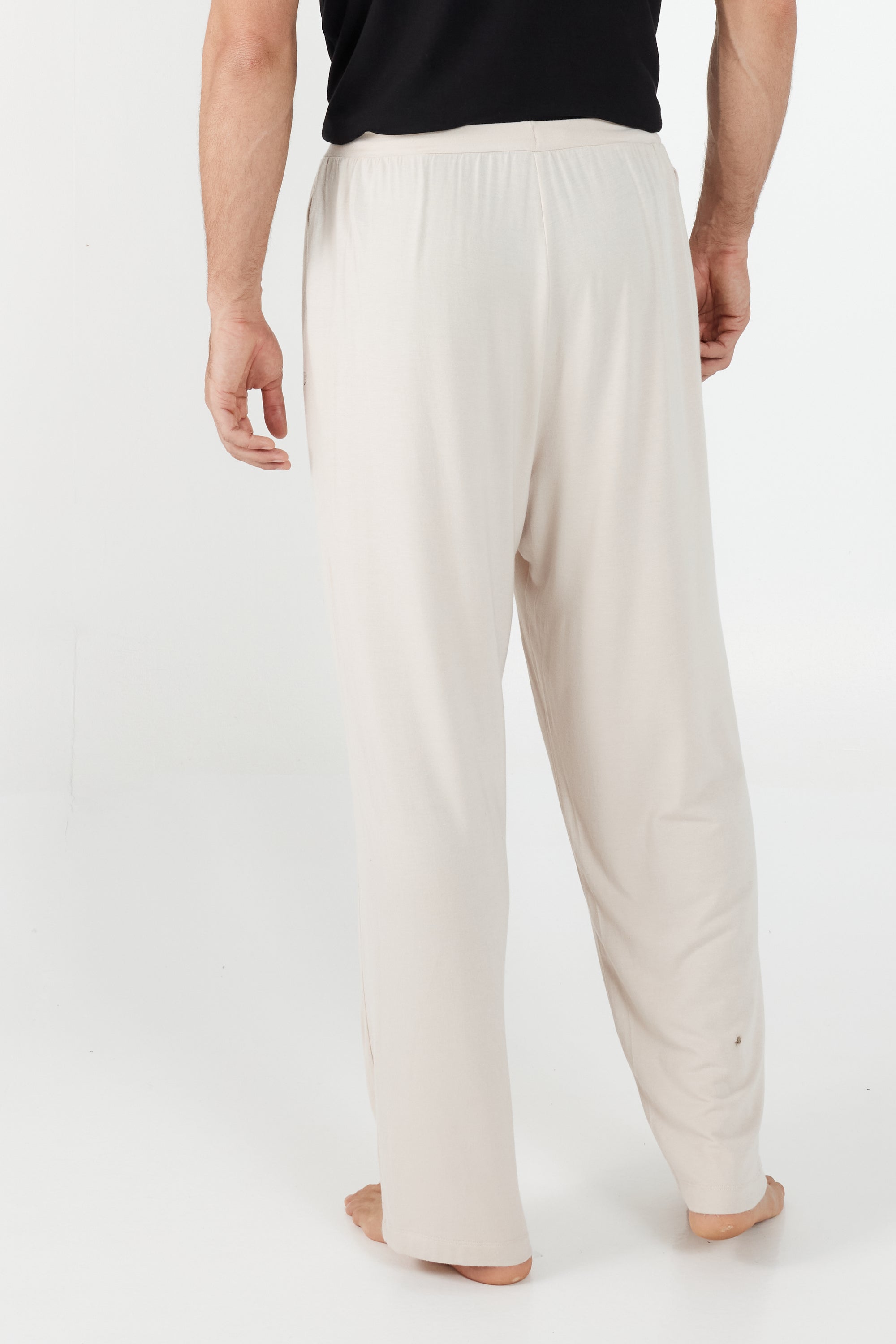 Pantalon long à cordon de serrage - Beige