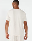Men's Relaxed Fit V-Neck TShirt - Beige