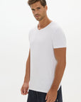 Fitted V-Neck T-Shirt - White