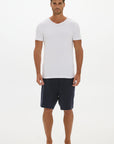 Fitted V-Neck T-Shirt - White