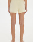 Soft Rib Boyfriend Shorts - Butter