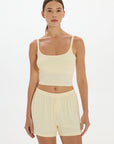 Soft Rib Cropped Cami - Butter