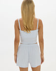 Soft Rib Cropped Cami - Pale Azure