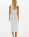 Soft Rib Tank Midi Dress - Pale Azure