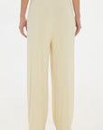 Soft Rib Wide-Leg Pants - Butter