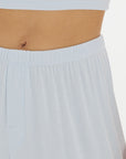 Soft Rib Wide-Leg Pants - Pale Azure