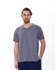 Men's Relaxed Fit V-Neck TShirt - Soft Gray