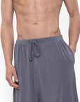 Pantalon long à cordon de serrage - Gris doux