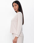Chemise à manches longues - Beige
