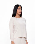 Chemise à manches longues - Beige