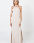 Robe longue nuisette - Beige