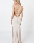 Robe longue nuisette - Beige