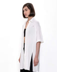 Chemise ouverte - Blanche