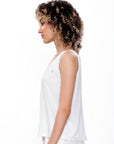 V-Neck Tank Top - White