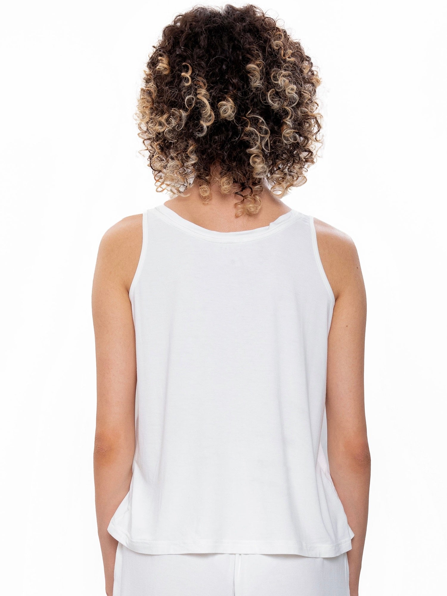 V-Neck Tank Top - White