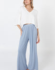 V-Neck Crop Top - White