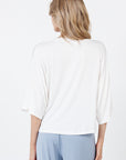 V-Neck Crop Top - White