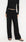 French Terry Wide Leg Pants - Black