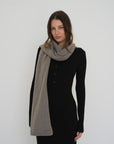 Cashmere Wool Long Cardigan Scarf - Walnut Marle