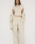 French Terry Wide Leg Pants