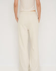 French Terry Wide Leg Pants - Bone