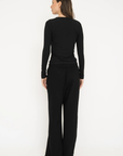 Long Sleeve Fitted Scoop Neck Top