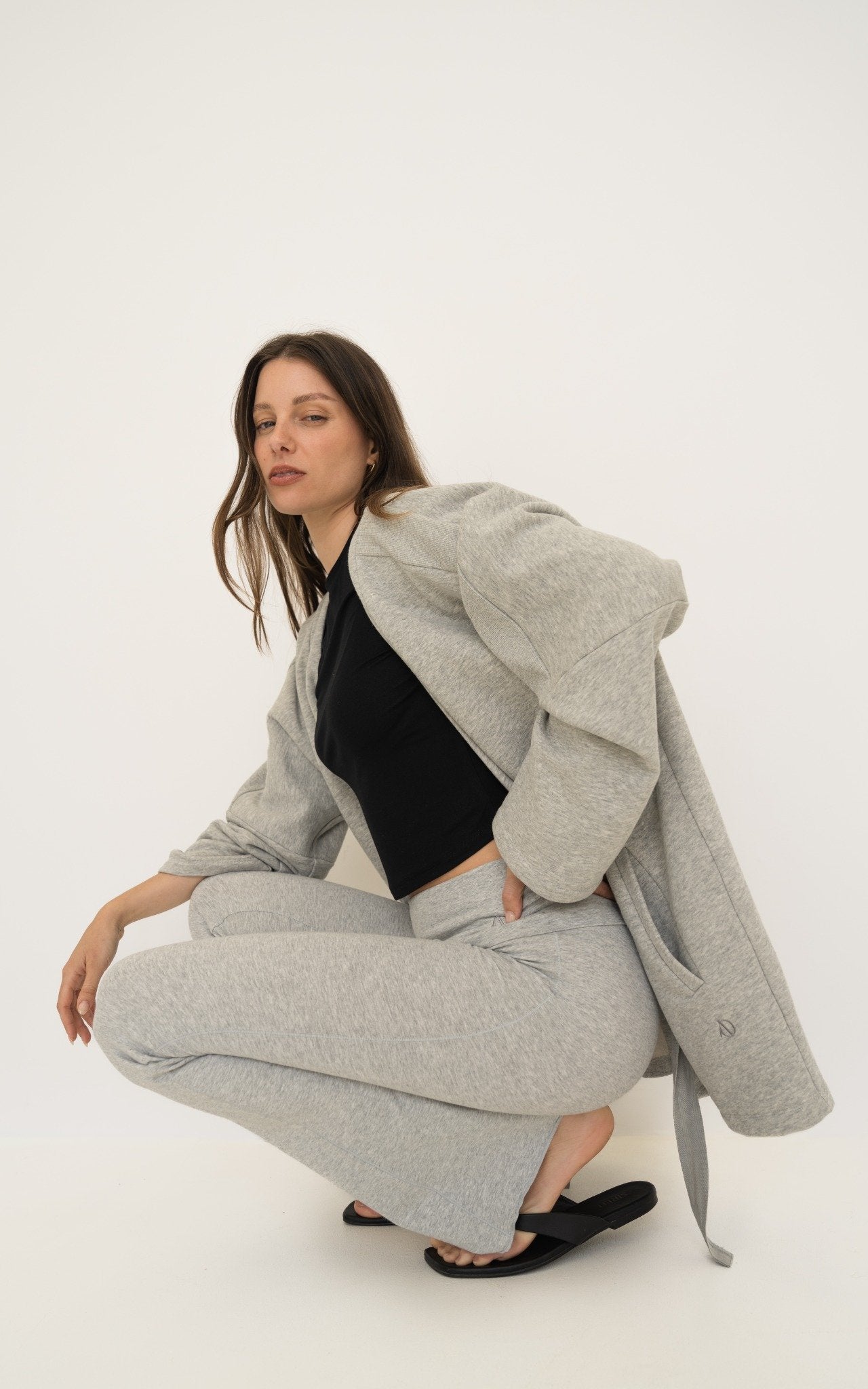 Super Soft Organic Cotton Leggings - Grey Marle