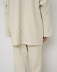 French Terry Cotton Blend Jacket - Bone