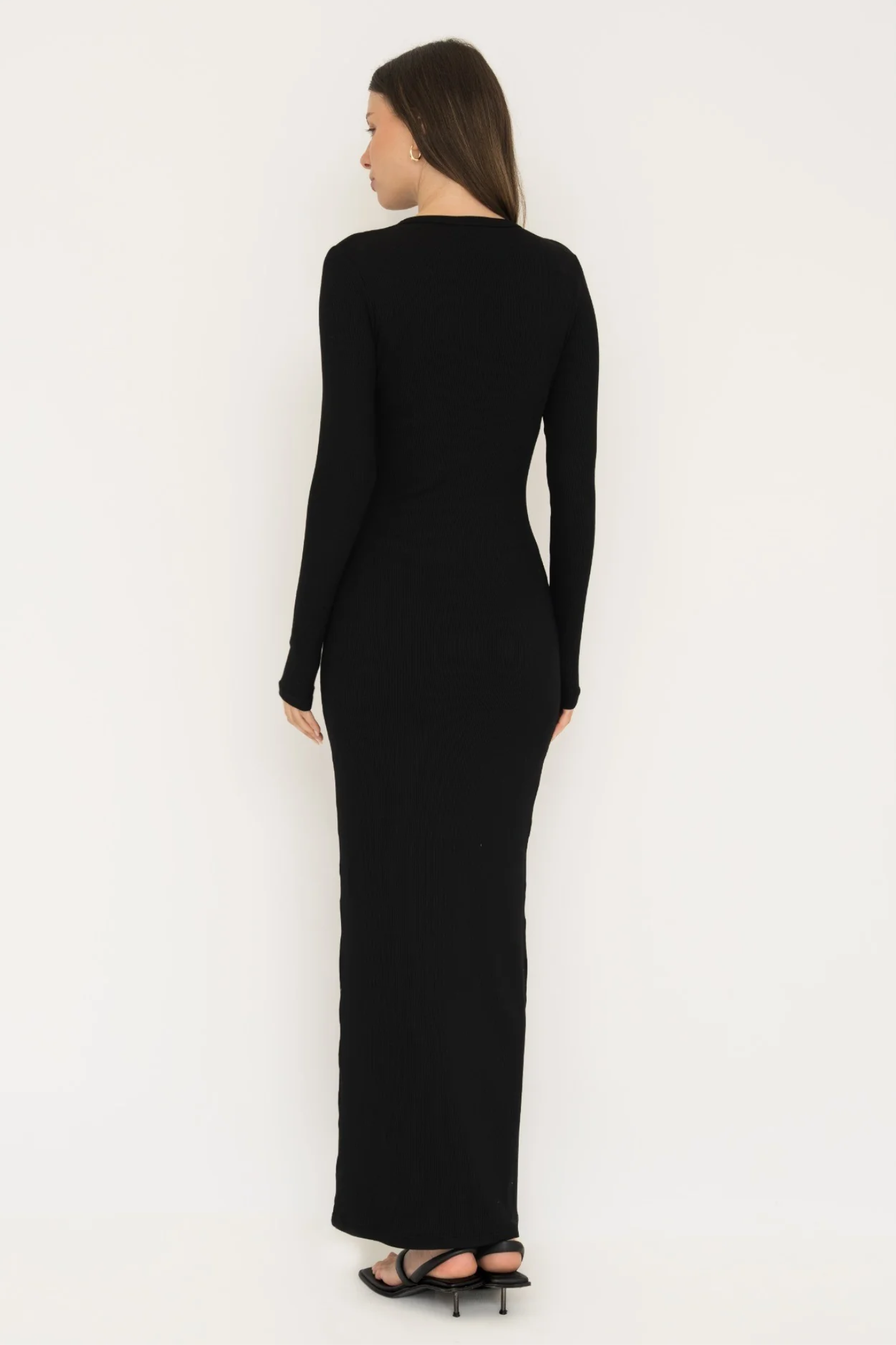 Long Sleeve Henley Maxi Dress – AOCO