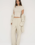 French Terry Wide Leg Pants