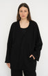 French Terry Cotton Blend Jacket - Black