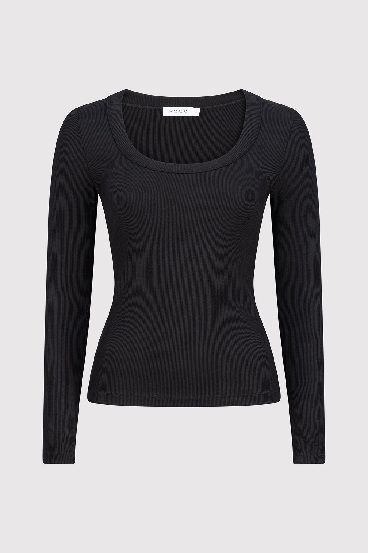 Long Sleeve Fitted Scoop Neck Top